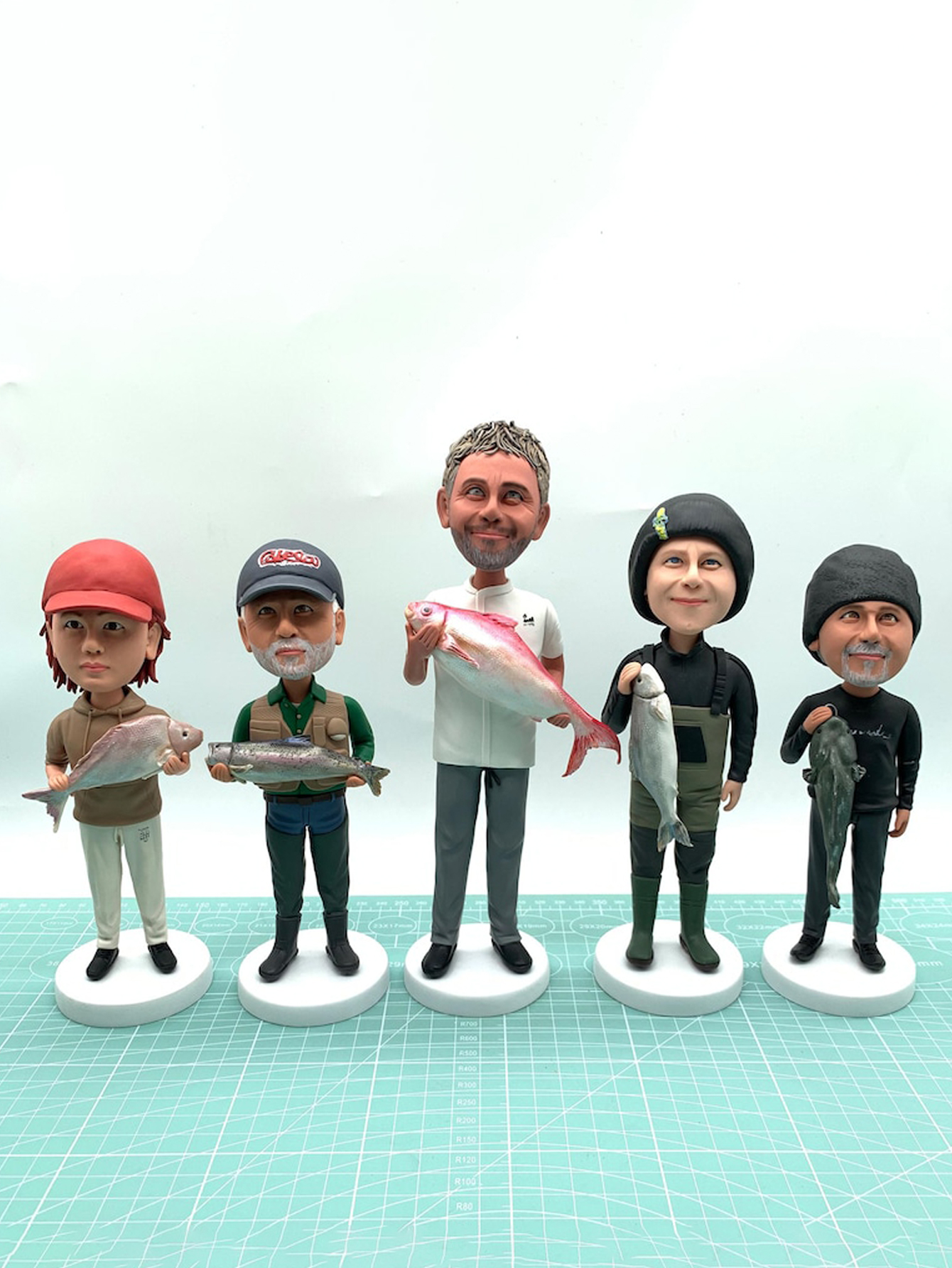 Custom Fisherman Bobblehead, Fishing Expert Bobblehead, Fisherman Sculpture